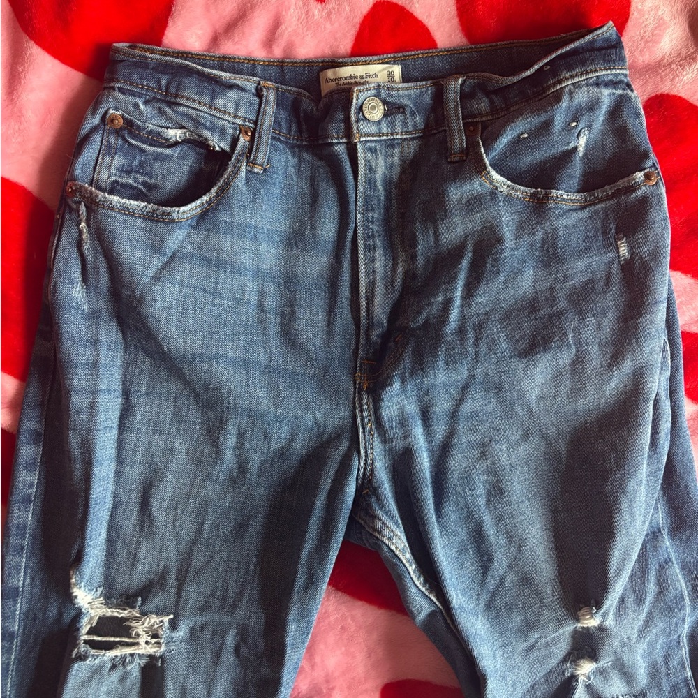 Abercrombie & Fitch High Rise Straight Ankle Jean SZ 10S or 30W